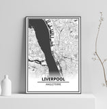 affiche carte liverpool