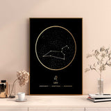 affiche signe astrologique lion