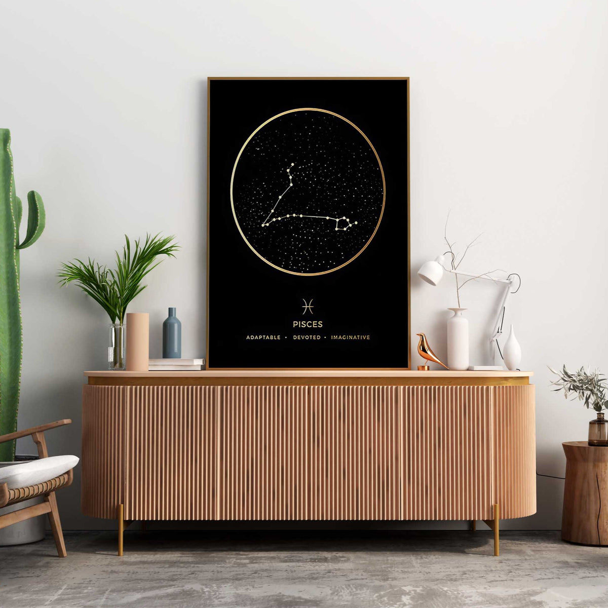 Affiche personnalisée signe astrologique Poissons Affiche personnalisée signe astrologique Poissons