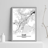 Affiche Carte <br /> Creil