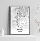 Affiche Carte <br /> Echirolles
