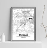 Affiche Carte <br /> Elancourt