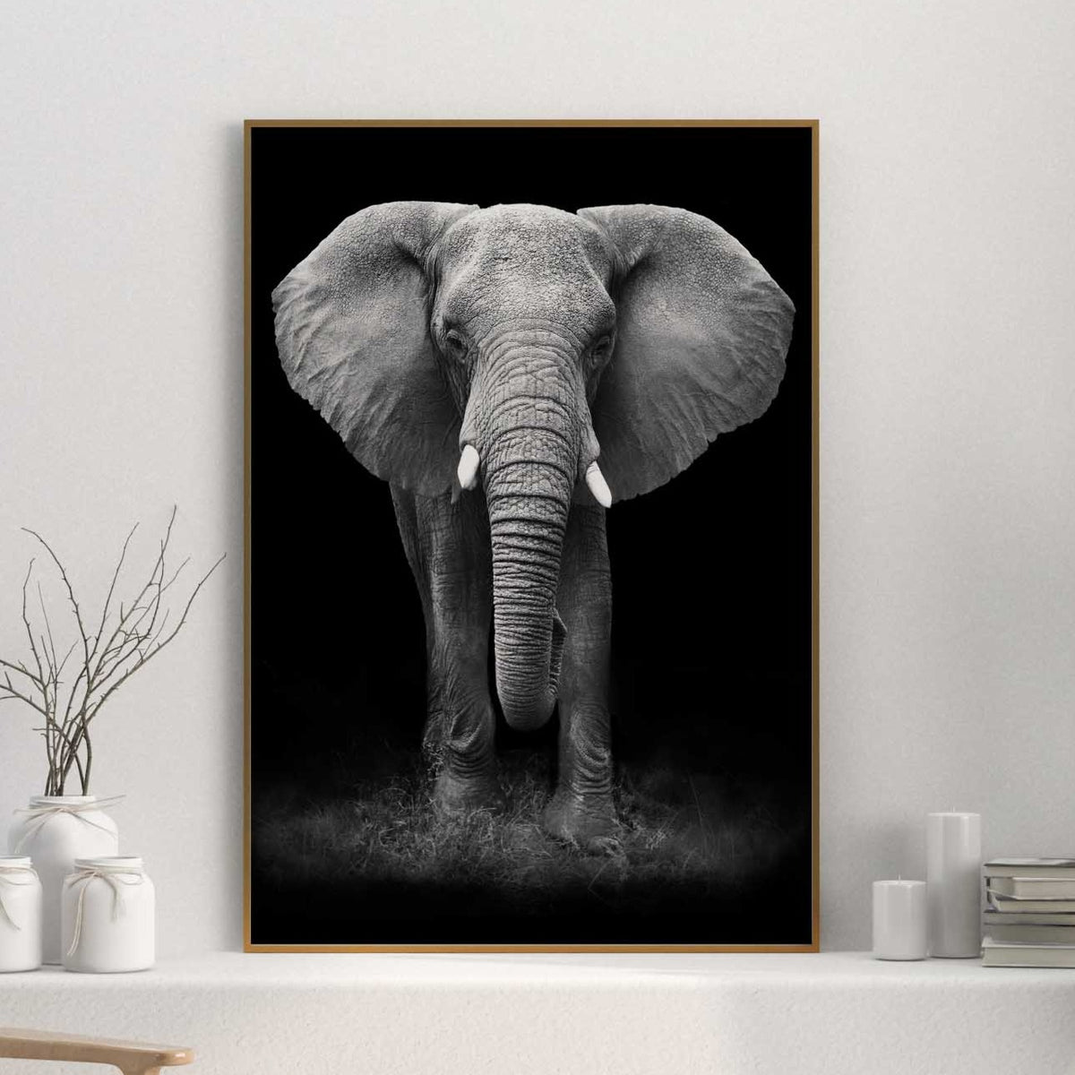 Affiche Elephant Noir et Blanc Affichea