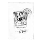 Affiche cocktail <br /> gin tonic