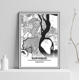 Affiche Carte Ville <br /> Guayaquil