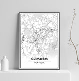 Affiche Carte Ville <br /> Guimarães