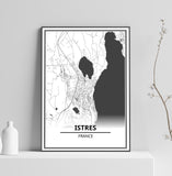 Affiche Carte <br /> Istres