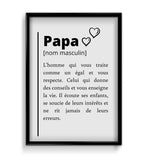 Affiche Définition <br /> Papa