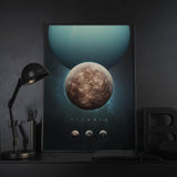 Affiche Astronomie <Br /> Satellite Titania 1704