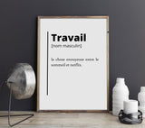 Affiche Définition Travail