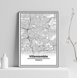 Affiche Carte <br /> Villemomble