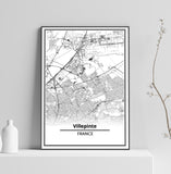 Affiche Carte <br /> Villepinte