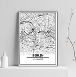 Affiche Carte Ville <Br /> Berlin 1700