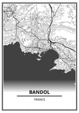 Affiche Bandol <br /> carte