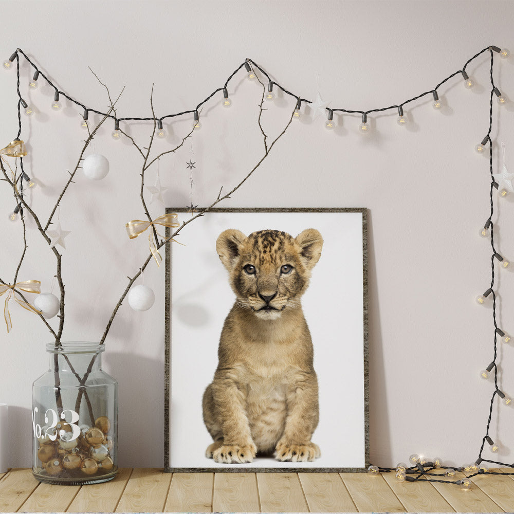 Bébé Lion Poster - Affiche Enfant