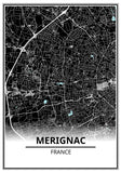 Affiche Carte <br /> Mérignac