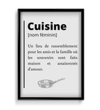 Affiche Définition <br /> Cuisine