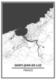 Affiche Carte <br /> Saint-Jean-de-Luz