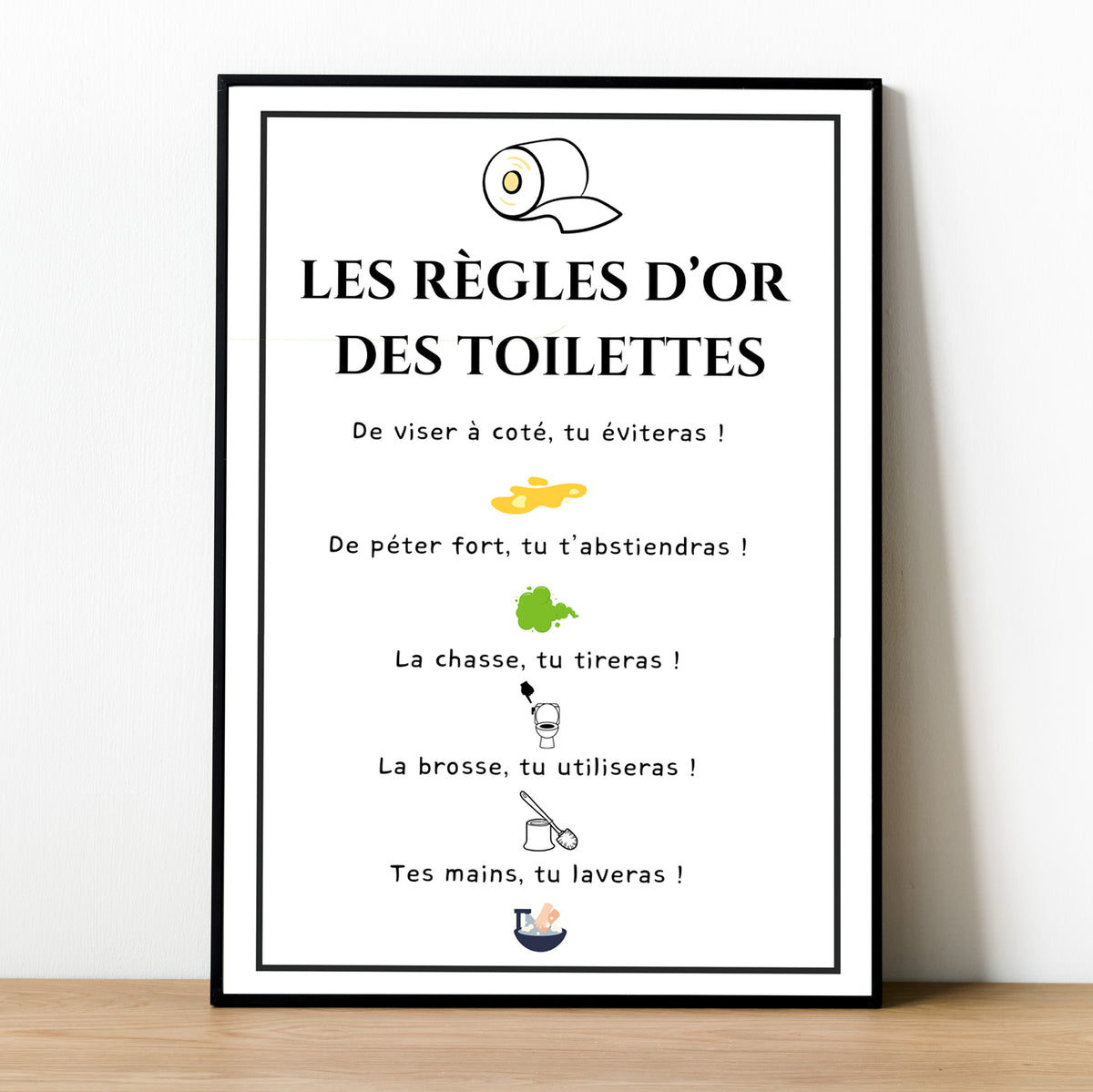 Affiche Règles des Toilettes & Affichea