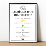 Affiche <br /> Règles des toilettes