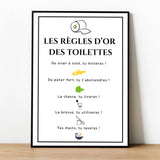 Affiche <br /> Règles des toilettes