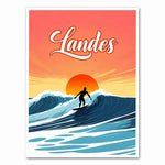 Affiche Surf Landes