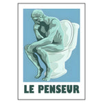 Affiche <br /> Le Penseur Toilette