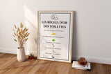 Affiche <br /> Règles des toilettes