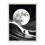 Affiche Surf Vintage <br /> noir et blanc