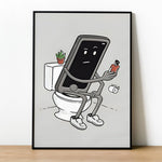 Affiche <br /> Toilette Téléphone