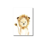 affiche savane lion bébé