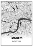 Affiche Carte Ville <Br /> Londres 21X30Cm 1700