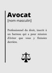 poster definition avocat