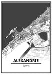 Affiche Carte Ville <br /> Alexandrie