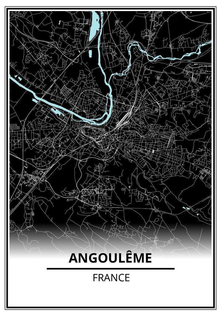 Affiche DOZ - Angoulême - vue de la ville