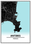 affiche plan antibes
