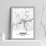 Affiche Carte Ville <br /> Namur