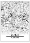 Affiche Carte Ville <Br /> Berlin 21X30Cm 1700