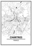 Affiche Carte <br /> Chartres