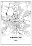 Affiche Chaumont <br /> carte