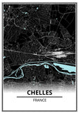 Affiche Carte <br /> Chelles