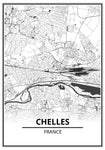 Affiche Carte <br /> Chelles