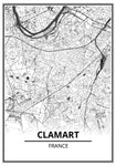 Affiche Carte <br /> Clamart