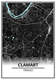 Affiche Carte <br /> Clamart