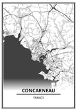 Affiche Concarneau<br /> carte
