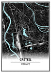 Affiche Carte <br /> Créteil