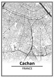 Affiche Carte <br /> Cachan