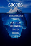 Affiche Motivation <Br /> Succès Iceberg 21X30Cm 1703