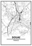 Affiche Carte <br /> Douai