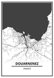 Affiche Douarnenez <br /> carte